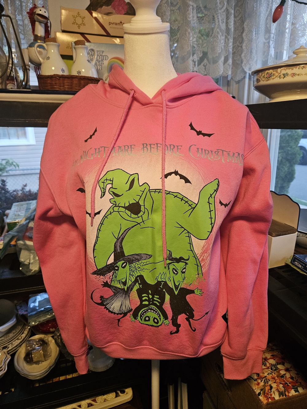 Disney The Nightmare Before Christmas Pink Fleece Hoodie